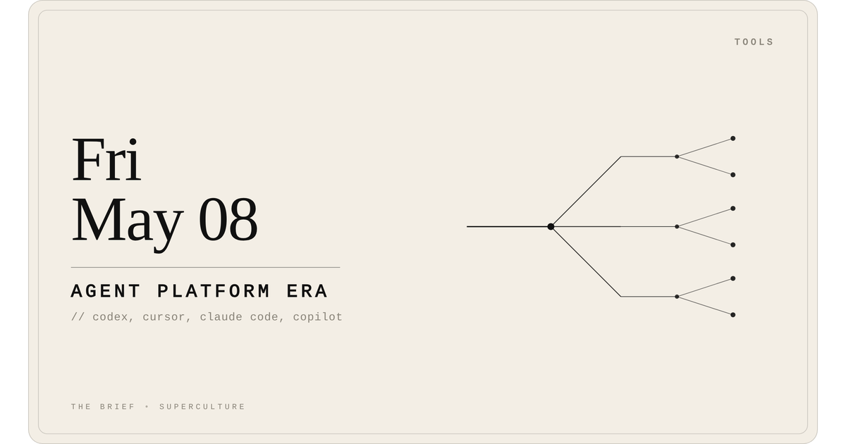 Agent Platform Era — Friday, May 8, 2026