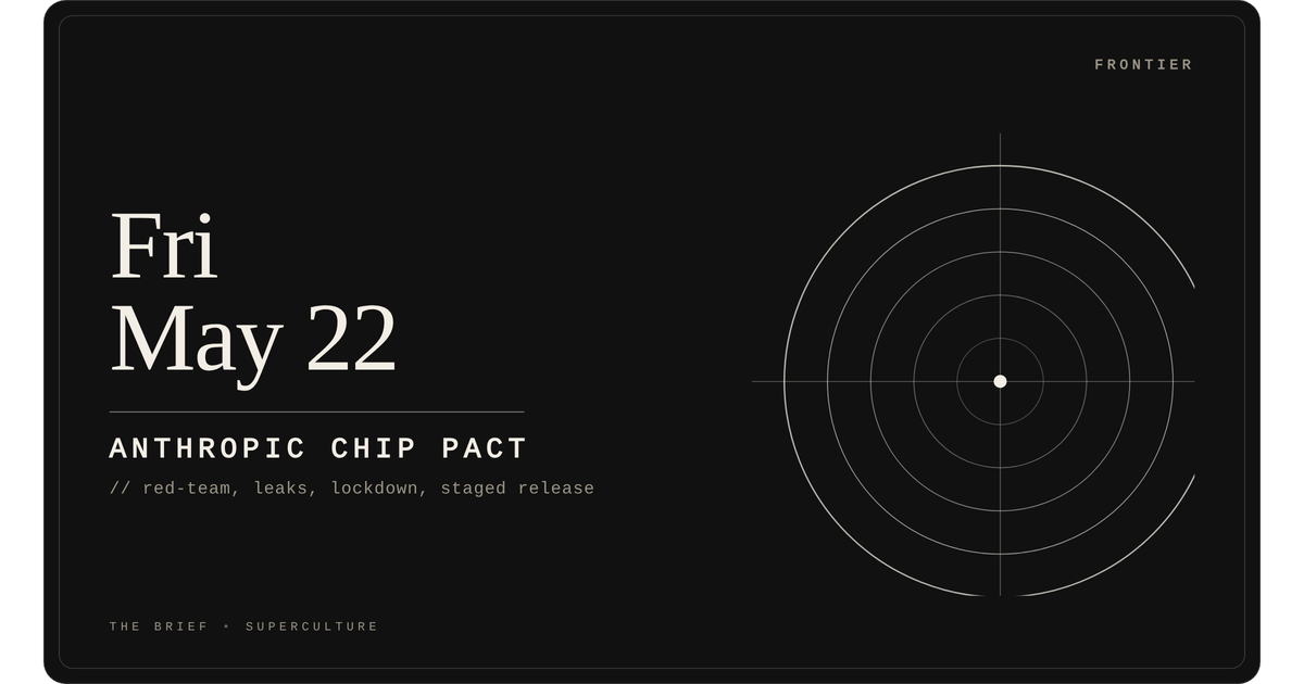 Anthropic Chip Pact — Friday, May 22, 2026