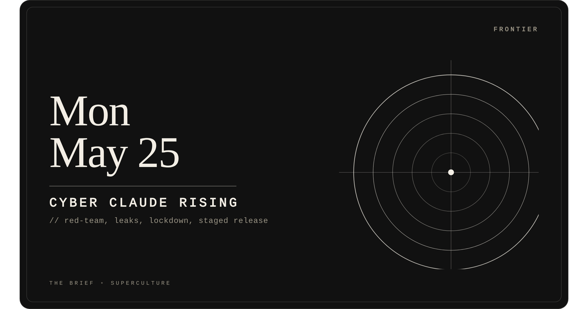 Cyber Claude Rising — Monday, May 25, 2026