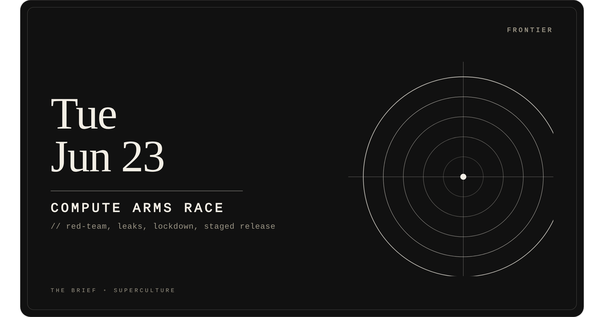 Compute Arms Race — Tuesday, June 23, 2026