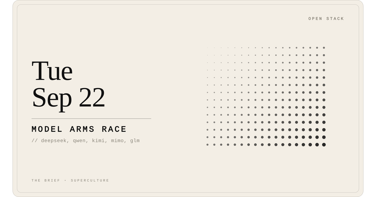 Model Arms Race — Tuesday, September 22, 2026