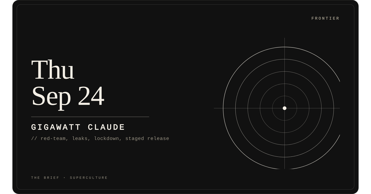 Gigawatt Claude — Thursday, September 24, 2026