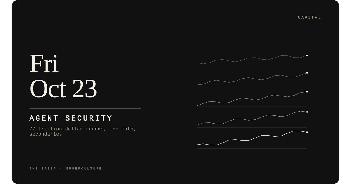 Agent Security — Friday, October 23, 2026