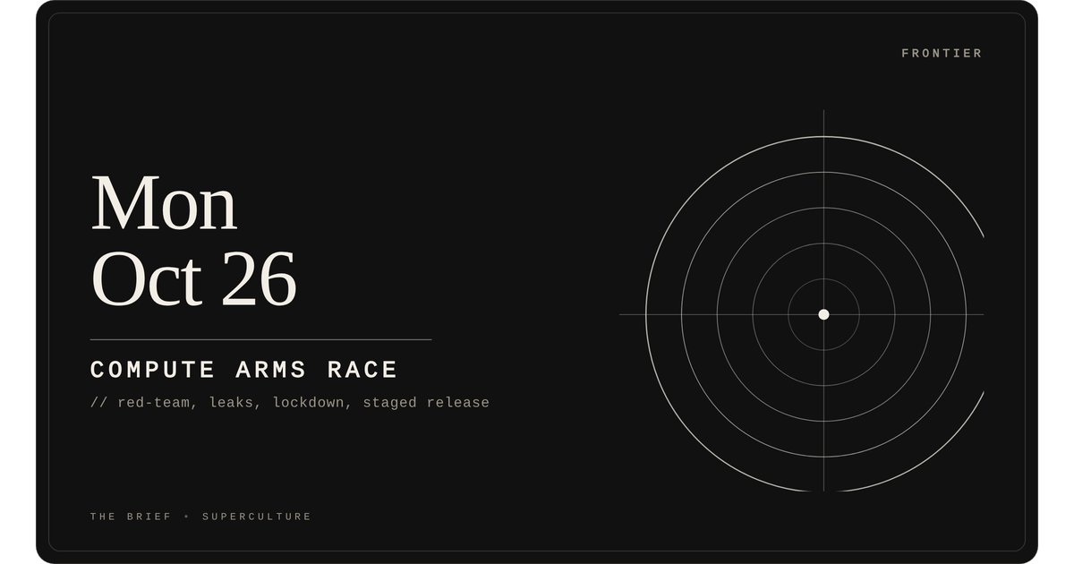 Compute Arms Race — Monday, October 26, 2026