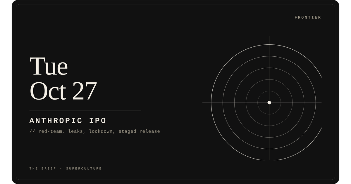 Anthropic Ipo — Tuesday, October 27, 2026